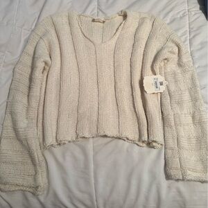 Altar'd State Cream Textured Sweater